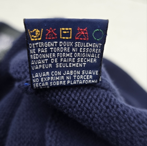 VINTAGE Tommy Hilfiger Sweater Men Extra Large Pullover Blue Knit Grandpa Preppy - Picture 10 of 10